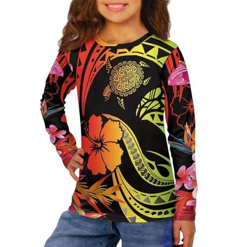 Long Sleeve Shirt for Girls 3-16T Crew Neck Tee Shirt Back to School Shirts4