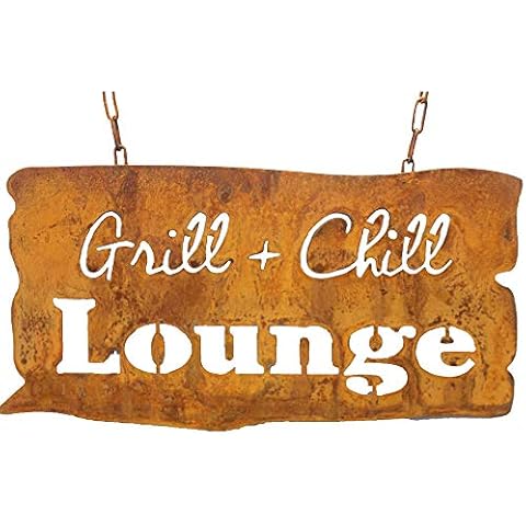 Bornhöft Schild Spruchtafel rostiges Gartenschild Edelrost Rost zum hängen Gartendeko (Grill&Chill) Cover