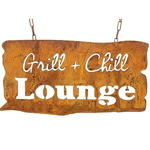 Bornhöft Schild Spruchtafel rostiges Gartenschild Edelrost Rost zum hängen Gartendeko (Grill&Chill)