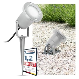 SSC-LUXon LED Gartenstrahler 2039 Grau Erdspieß