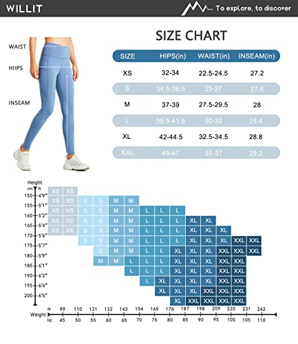 Willit Women's Fleece Lined Leggings Water Resistant Thermal Winter Pants Hiking Yoga Running Tights High Waisted Deep Gray M #TOP5