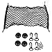Rete Portaoggetti Tasca Organizer Elastico,Rete di carico Estensibile 120 × 70cm con 4 Ganci,Corda Elastica Nylon Flessibile,Bungee,per SUV,Van,Truck,Bagagliaio di Tronco di Auto,Campeggio,Universale