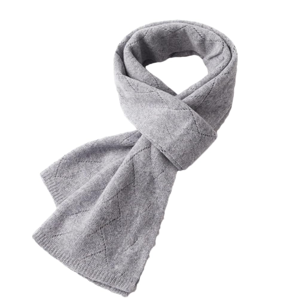 Sciarpa lavorata a maglia in lana da donna lunga e morbida sciarpe in cashmere avvolge hijab solidi
