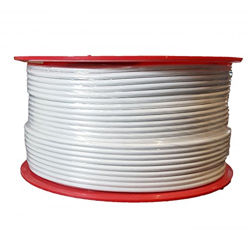 Cahors Bobine Câble Coaxial 100m 17 VATC PVC intérieur Blanc Classe A Full HD 4K