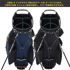 マスターピース キャディバッグ スタンド、フードカバー付き ネイビー master-piece GOLF マスターピース ゴルフ キャディバッグ