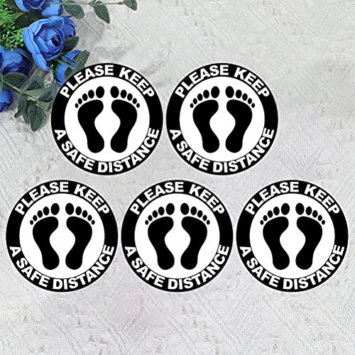 Cabilock 5 vellen preventie stickers decor houden afstand sticker zelfklevende ronde sticker voor school winkelcentrum… - Image 8