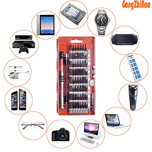 Gangzhibao 90Pcs Electronics Repair Tool Kit Professional, Precision Screwdriver Set Magnetic For Fix Open Pry Cell Phone, Apple Iphone, Computer, Pc, Laptop, Tablet, Ipad, Mac Book With Portable Bag #TOP1