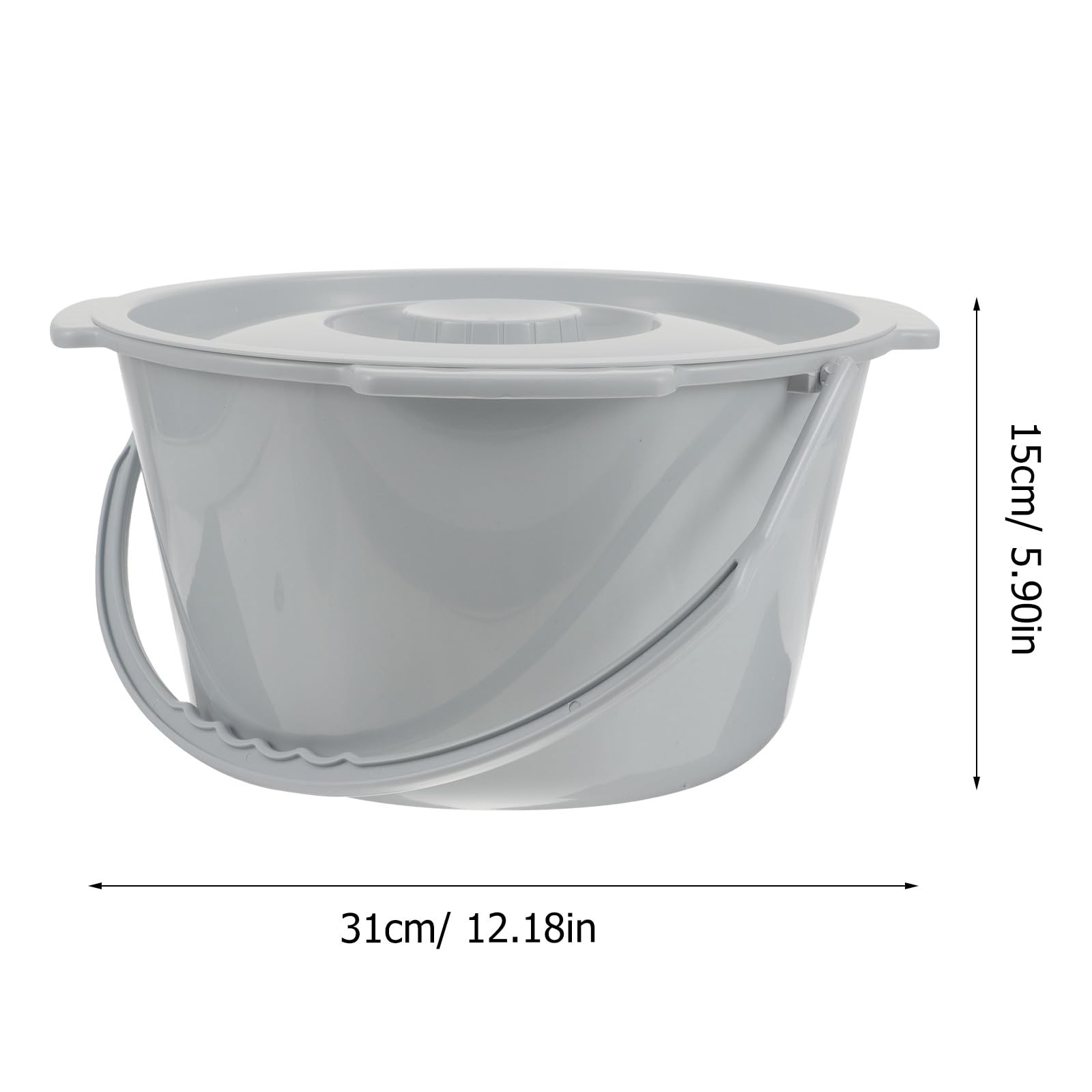 OUNONA Pot de Chambre Plastique Petit Format avec Couvercle Hermétique Poignée Portable Urinoir pour Personnes Âgées et Femmes Enceintes Toilette Mobile Pratique pour Usage à Domicile