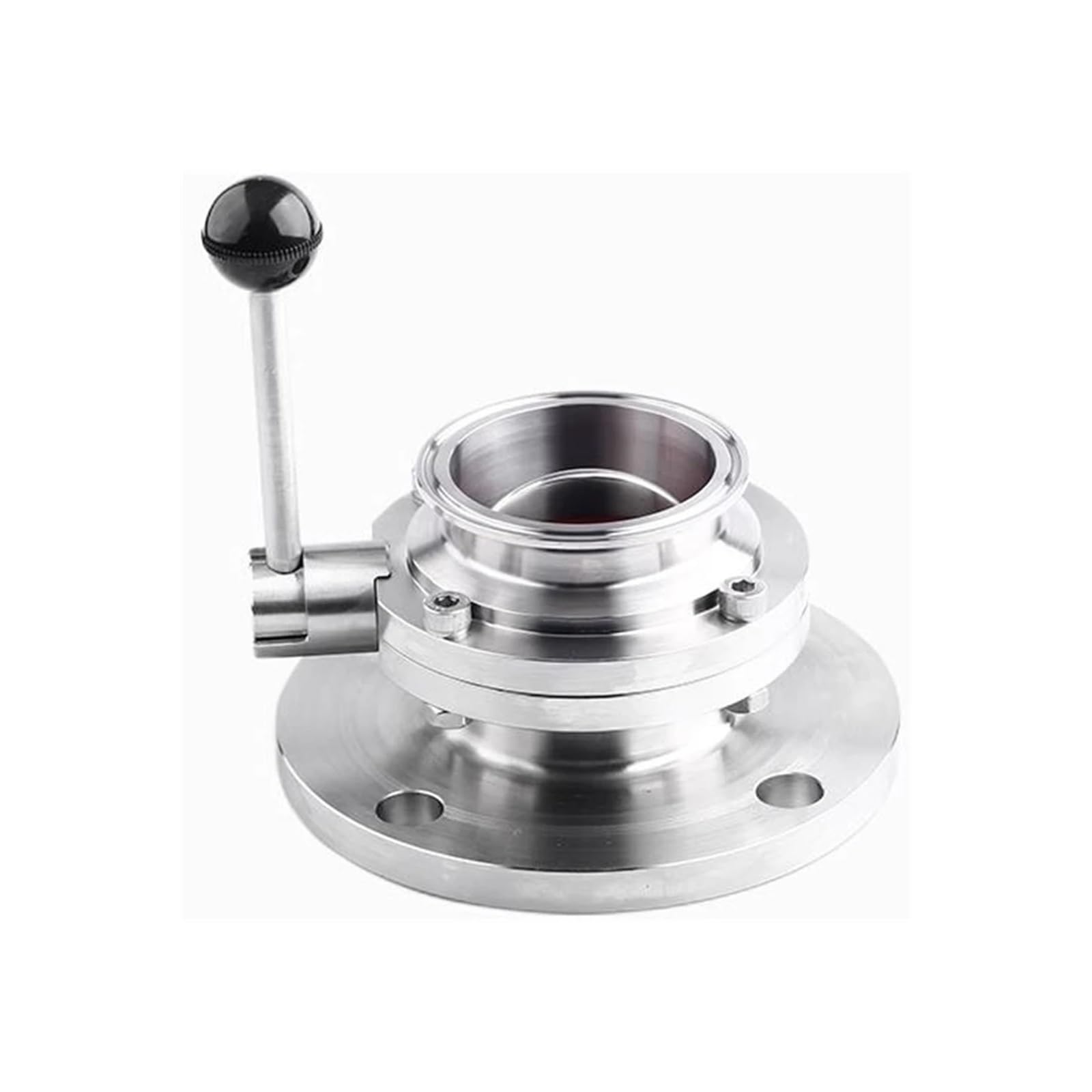 KKHCMZPI G8 DN200 Flange Type And 8-1/2" Tri Clamp OD 233.5MM Stainless Steel 304 Butterfly Valve