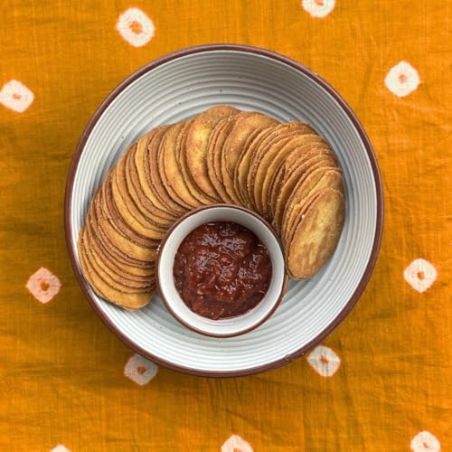Image of Pizza & Cheese Mini Khakhra Combo Pack Of 2 by THE ACHAAR LIBRARY | Whole Wheat Crisps | Bite-Sized | (180 grams each, Pack of 2)
