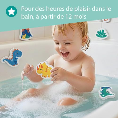 30 Pcs Jouets Bain Mousse Bébé – Animaux, Véhicules & Formes – Éducatifs EVA Collants Et Colorés