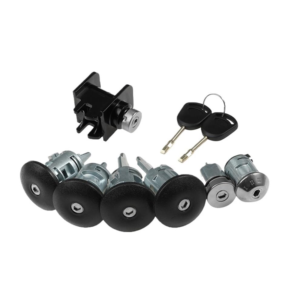 Coche 4359018 Apto for Ford Transit Mk6 2000 2001 2002 2003-2006 Juego de Llaves y cerraduras de Puerta de Barril 1C1A-V22050-BA /4119503/4119503/4359017