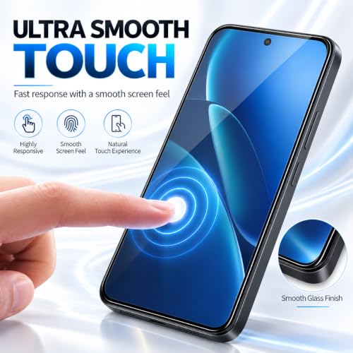 Image of FIRST MART Tempered Glass Screen Protector for iQOO Z11xa - Full-Glue Screen Guard, 3D Edge to Edge, HD Clear, Bubble-Free, Case-Friendly, Black, Pack of 2