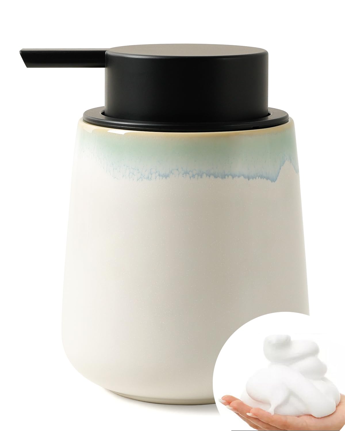Bosilunlife Hand Soap Dispenser - 12Oz Ceramic Soap Dispenser