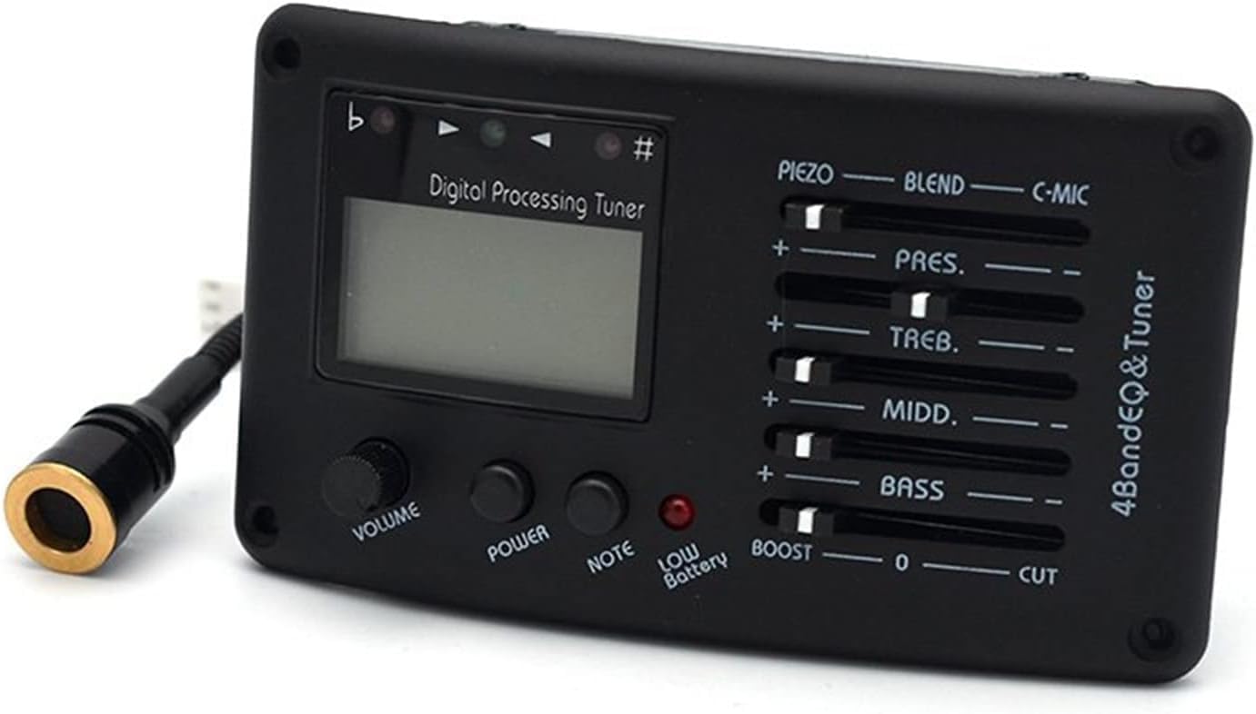 Gitarren-Tonabnehmer, Akustik-Tonabnehmer, 4-Band-Akustikgitarre, Equalizer mit Stimmgerät und Mikrofon-Gitarren-Tonabnehmer