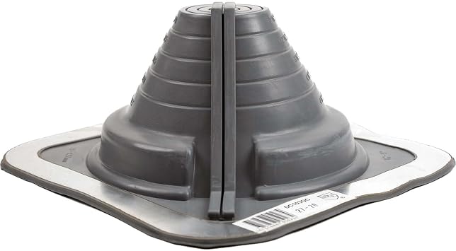 #3 (1/4 to 5) DEKTITE Square Base Combo Pipe Flashing Boot: Gray EPDM Square Base Flexible Pipe Flashing Dektite (DC103GC)