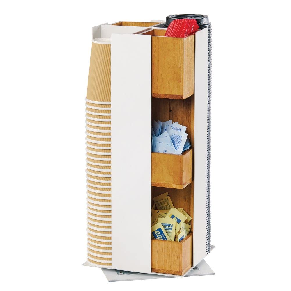 Monterey Revolving Cup and Lid Organizer by CAL-MIL – Metal, Wood, Model 22109-15