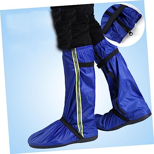 Cubrezapatos DOITOOL para hombre y mujer, cubiertas impermeables para lluvia y nieve, tela oxford azul, talla M miniatura 7