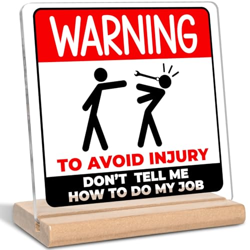Funny Auto Mechanic Gifts for Coworkers, Warning to Avoid Injury