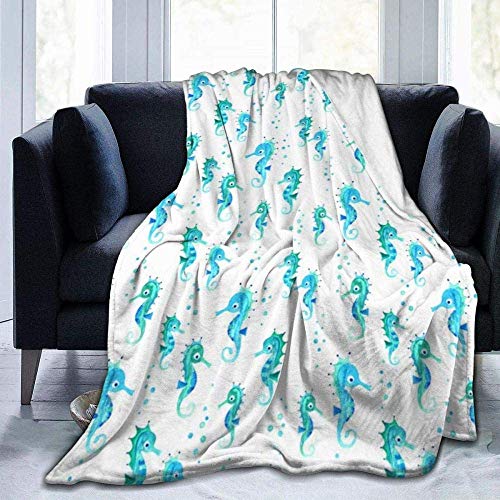 AEMAPE Caballitos de mar de Acuarela, Tema pequeño, Moda de Invierno, Manta...