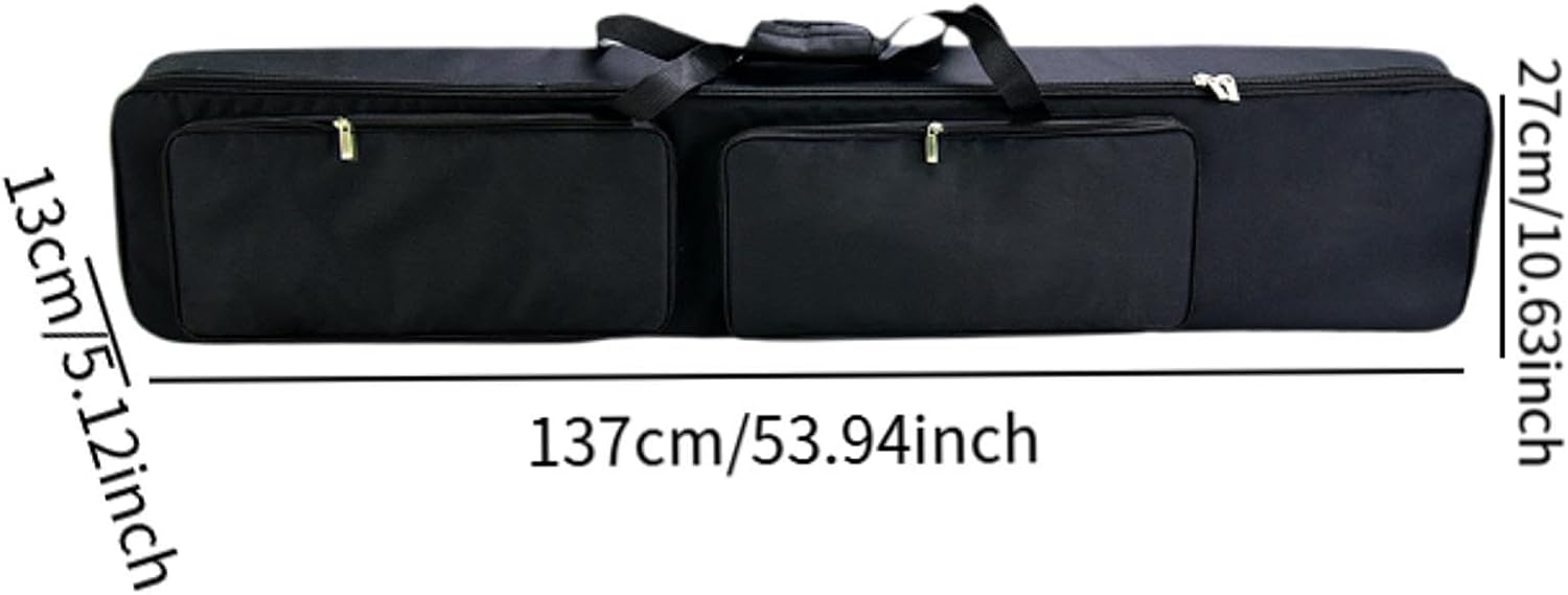 88 Key Keyboard Case Carrying Piano Cover Portable Waterproof Keyboard Gig Bag Electric Piano Case for Stage Performance, 137x27x13cm