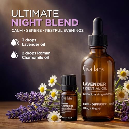 Image of 100% Pure Lavender Essential Oil - 4 Fl Oz - Lavender Oil for Hair, Skin, Diffuser, Aromatherapy & DIY Candle Making Scent