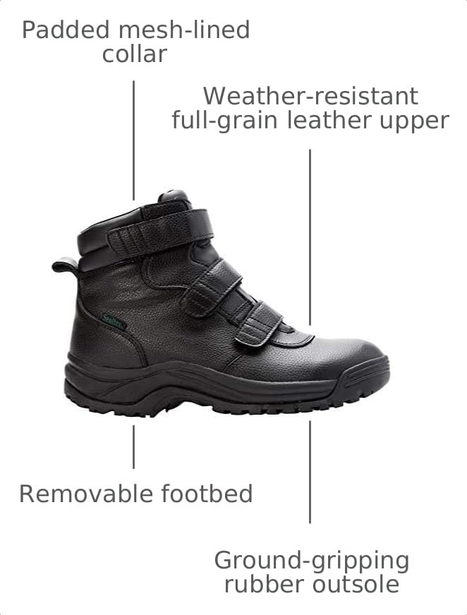Image of Propet Mens Cliff Walker Tall Hiking Casual Boots Ankle - Black