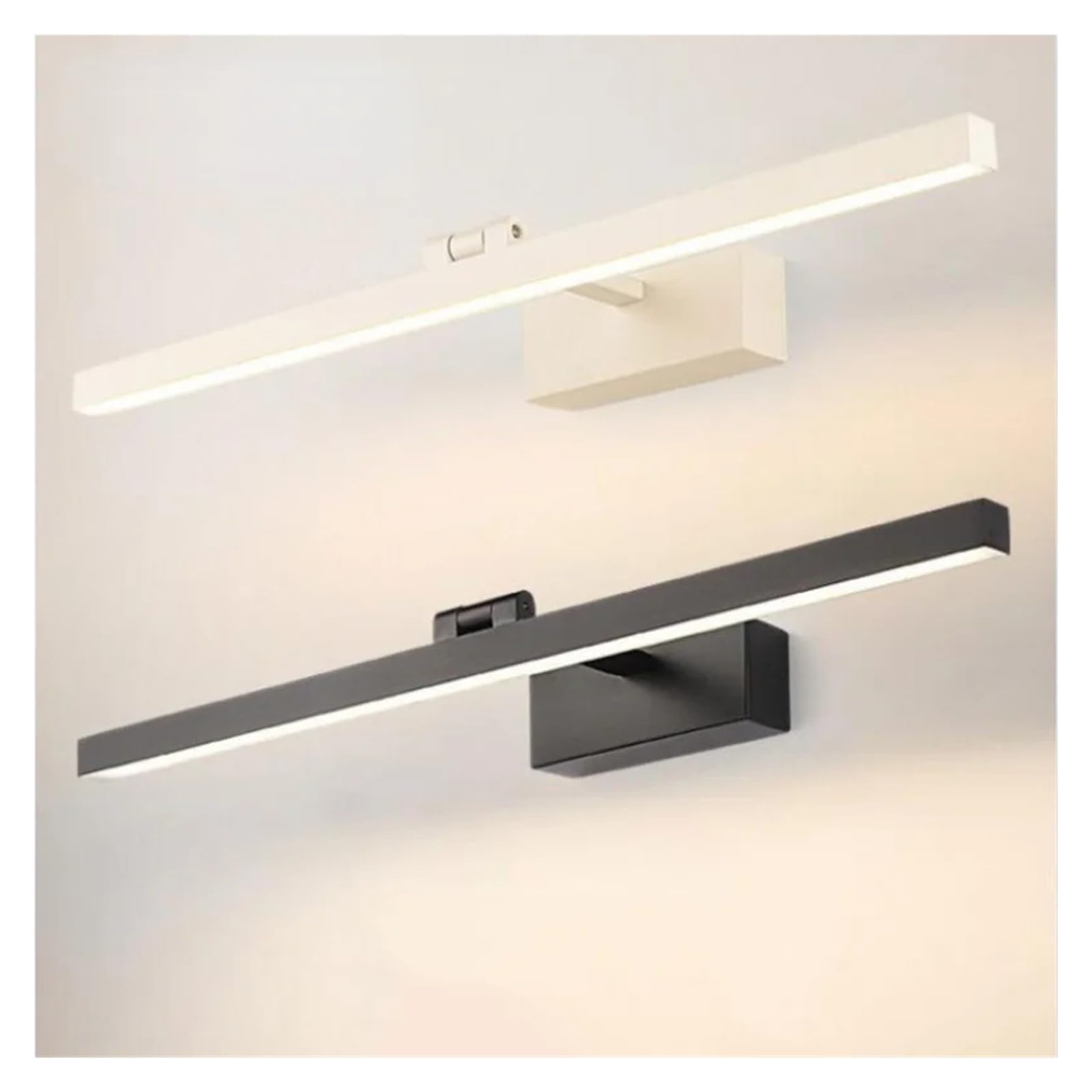 Oświetlenie obrazu, 9W 40CM LED metalowy akrylowy kinkiet, łazienka salon kryty domowy hotel dekoracja długie paski przednie światło szafki(Three colors,Nero)