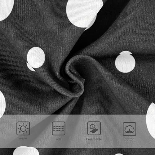 White Polka Dots Solid Black Girls Underwear, Toddler Girl Panties, Cotton Girls Underwear, 2–8 Years3