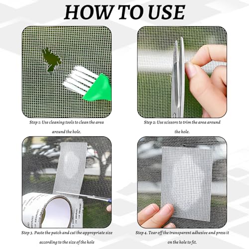 WQNNQW 2 Rollen 5 CM*2 M Reparaturband Fliegengitter,Fliegengitter Reparatur Klebeband,Fliegengitter Reparatur Set,Fliegengitter Reparatur,Fliegengitter Reparieren,Fliegengitter Klebeband Schwarz