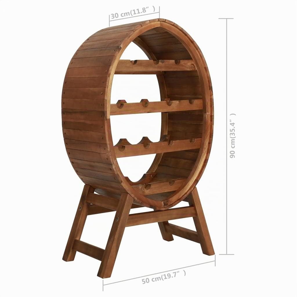 vidaXL Botellero para 13 Botellas Madera Maciza de Acacia