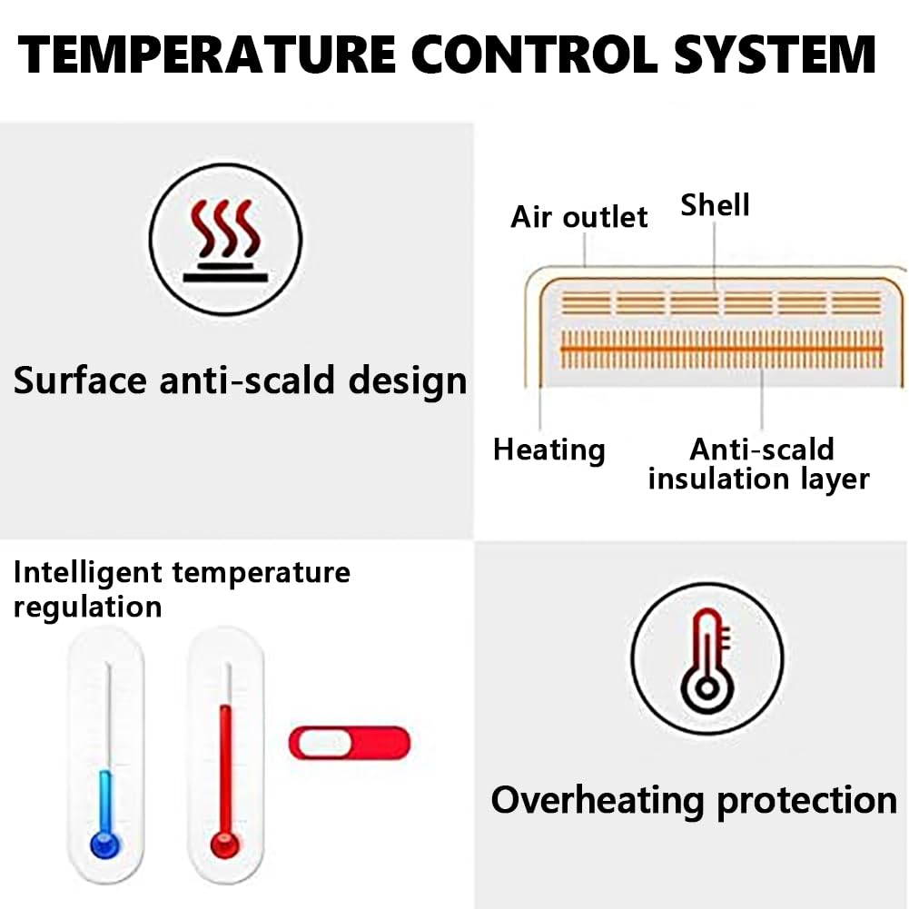 Calentador De Espacio Decorativo De 1000 W, Calentador Montado En La Pared, Decoración De Pared De Cristal De Carbono, Panel Cálido, Consumo De Bajo Energía,H
