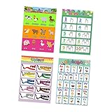 SHOWERORO 4個 早期教育ウォールチャート たち ボード 幼稚園 の壁のポスター 教育ポスター