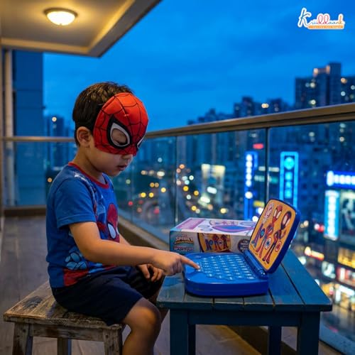 Image of Spiderman Educational Laptop for Kids - Interactive Alphabet & Number Learning Toy with Music & Sound, Early Development Preschool Computer, Safe & Non-Toxic Learning Tool for Ages 3+