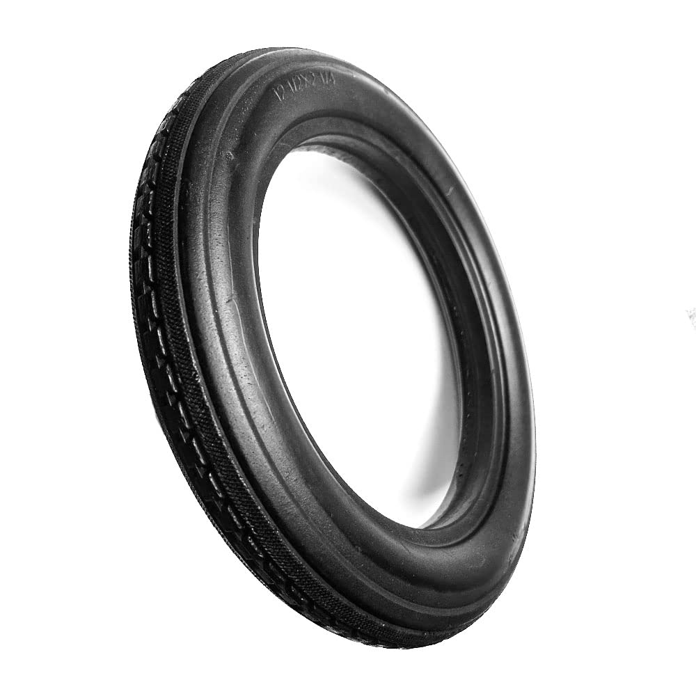 CATAZER 12 Inches Solid Tire for Kid Bike Folding Bicycle Anti Stab Explosion-Proof Airless Tires Tubeless Tyre 12 1/2x2 1/4 Inch
