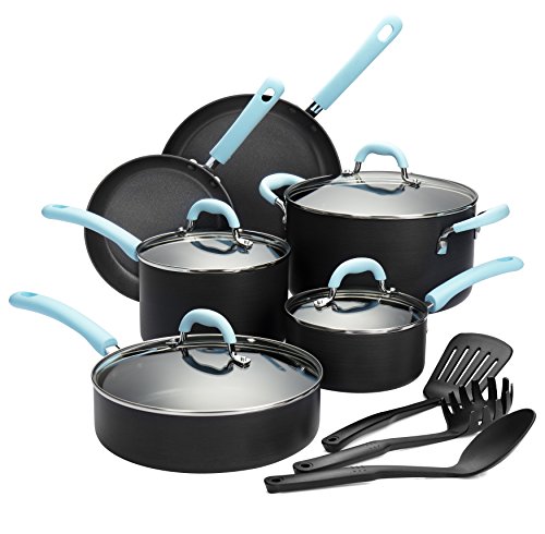 Finnhomy Super Value Hard-Anodized Aluminum Cookware Set, Double Nonstick Coating Kitchen Pots