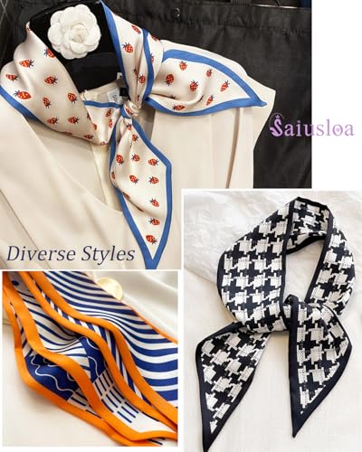 Scarf For Purse Handles Skinny Hair Scarves For Handbags Ponytails Handle Fashion Accessory 37.4x 2.36in2