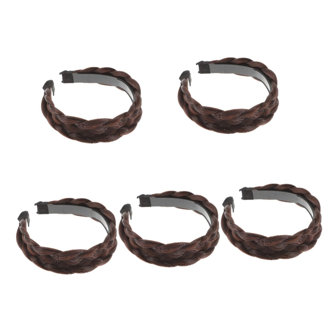 FRCOLOR 5pezzi Cerchietto Per Fascia Intrecciata Sintetico Per Ragazze Accessorio Versatile Per