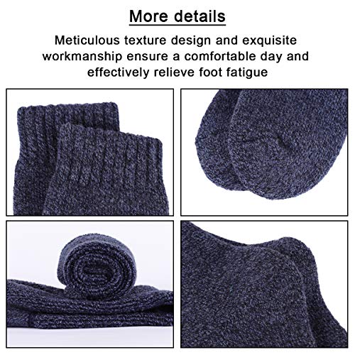 Image of Heatuff Women's Winter Wool Socks Warm Soft Full Cushion Crew Socks (5 Pairs)