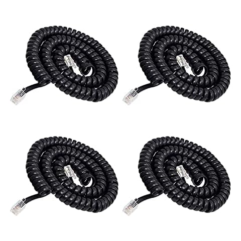 Srup 4 Piezas Cable de Teléfono Fijo RJ9 4P4C Cover