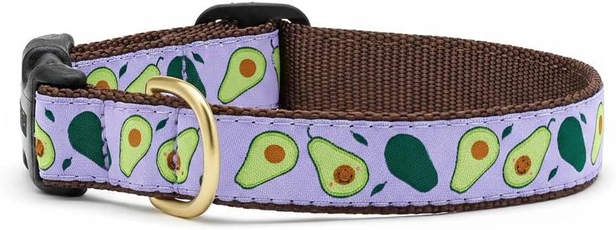 Up Country Avocado Pattern Dog Collars and Leashes (Avocado Pattern Dog Collar, Medium (12 to 18 Inches) 5/8 Inch Narrow Width)