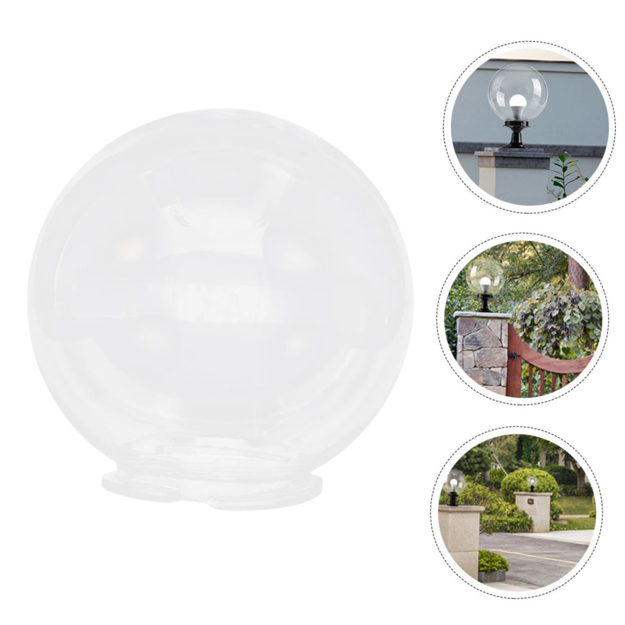 Uonlytech Lampadario Monti Lampada Lampada Di Plastica Per Le Luci Ciondolo Globo Lampadina Sfera Sostituzione Strada Protezione Cm Montaggio Chiaro Post Paralume Ombra Giardino Copertura