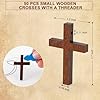 Yomirduy 50 Pack Wooden Crosses, Wall Crosses Small wooden Crosses for Crafts, Small Crosses, Easter Egg Fillers #1