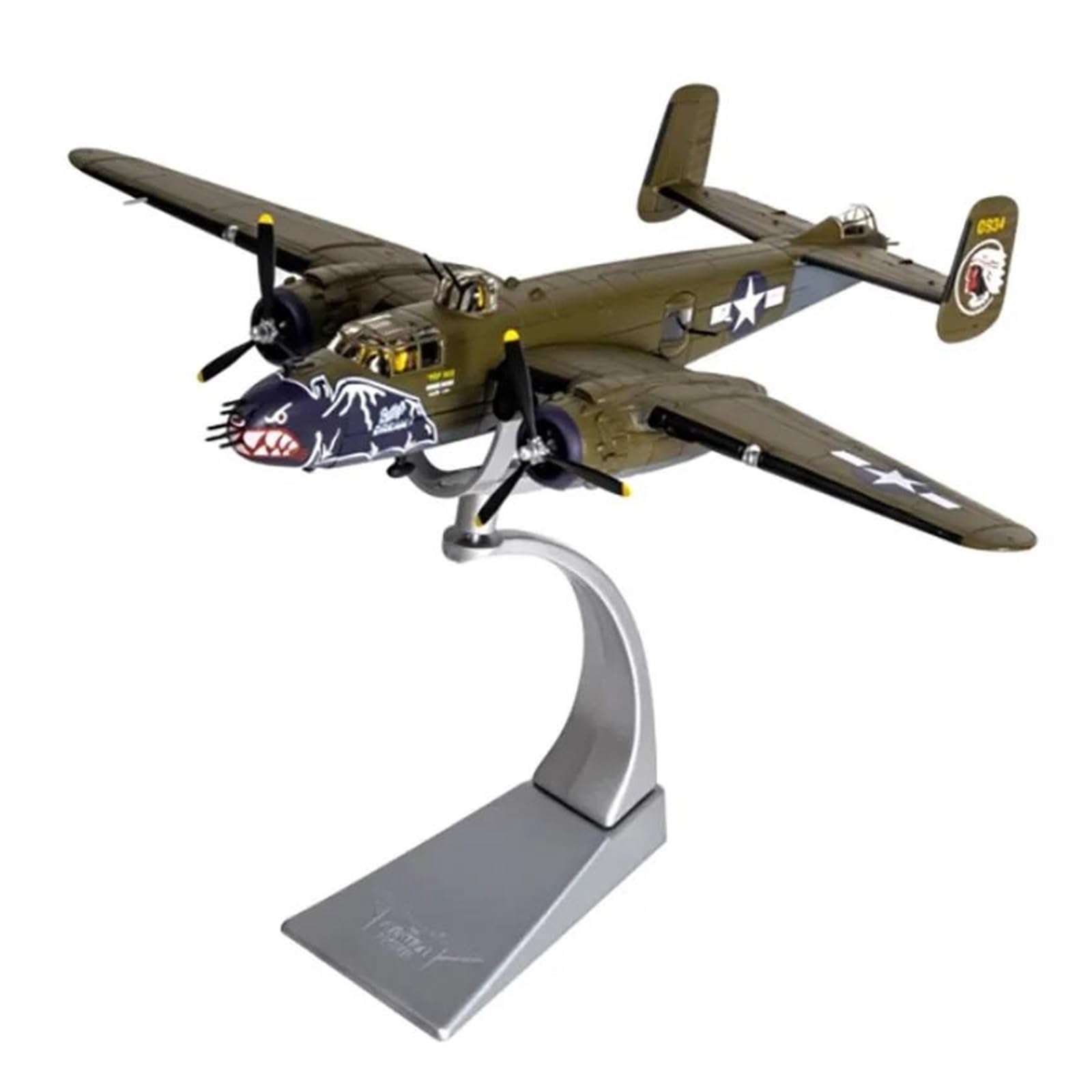 Pressofuso in Metallo pressofuso per Aereo in Scala 1:72 per B-25J Fighter Decorazione statica Souvenir Home Decor Modello di Aeroplano per Raccolta ed Esposizione