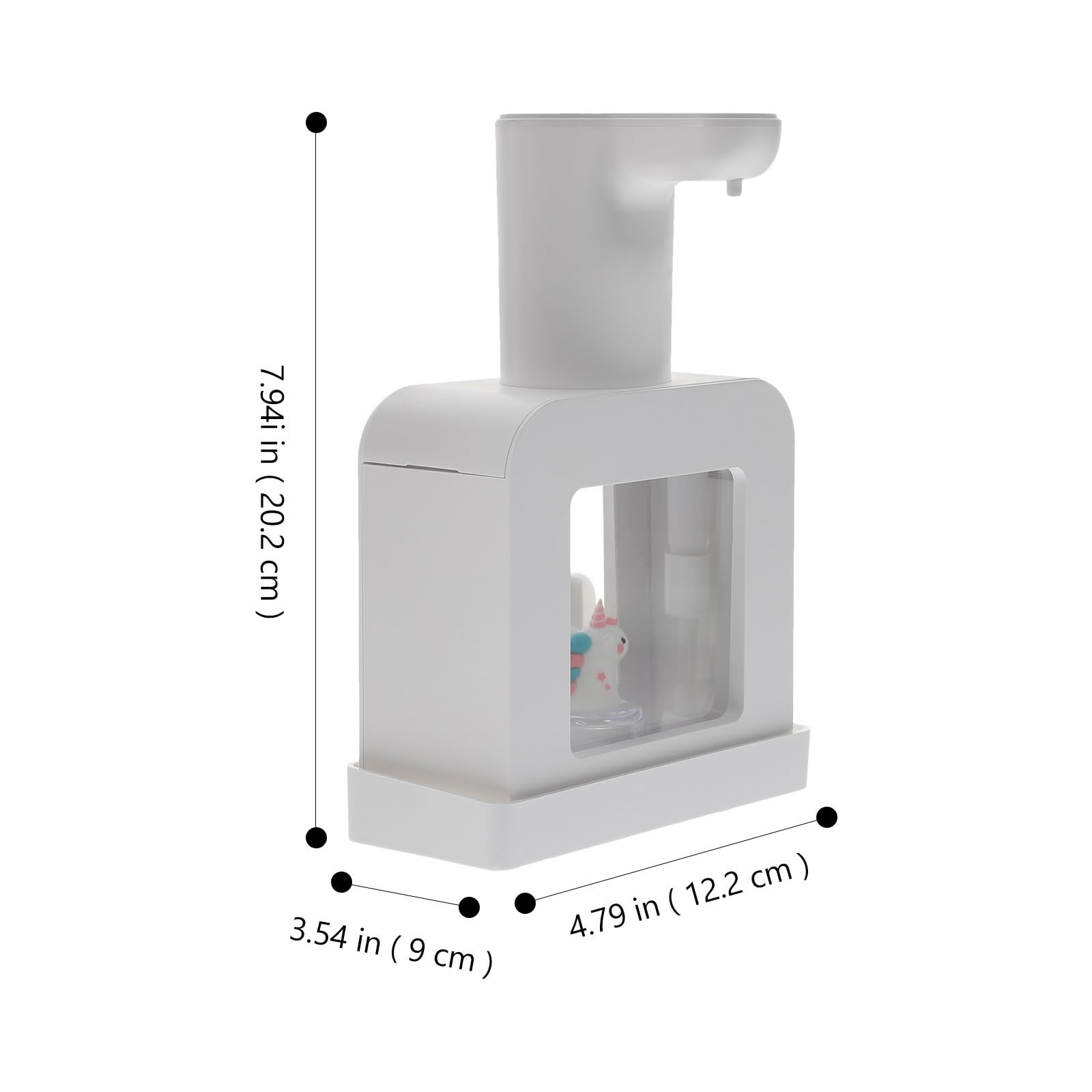 Dispensador Automático de Jabón, Blanco, 400 Ml