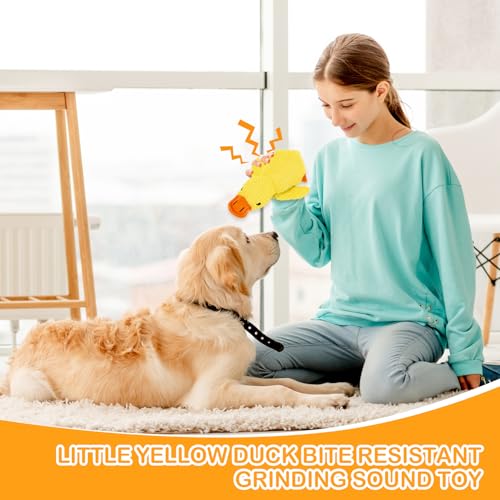 Anti-stress Duck Dog, Chew Toy for Dogs for Aggressive Chewers, Anti-Stress Duck, Yellow Squeaky Toy, Interactive Toy for Dogs, Pet Plush Chew Toy for Dogs, Quiet - Image 4