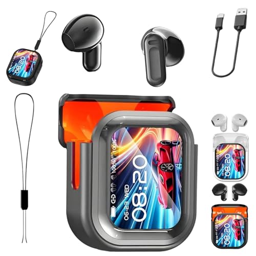 Écouteurs Intra-Auriculaires Ne20, Bluetooth 5.4, Écran LED, Autonomie De 48 H, Réduction De Bruit Tactile, pour Le Sport, avec Traduction Automatique en Temps Réel (140 Langues) (Black)