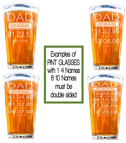 Fathers Day Gift From Wife Dad Beer Glass Gift, Personalized Pint Glass For Father's Day, Birthday, Or Christmas #TOP3