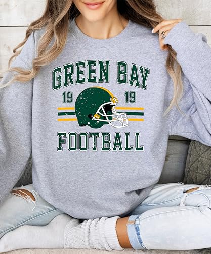 Olive Loves Apple Vintage Green Bay 1919 Football Sweatshirt for Men Women and Kids Distressed Game Day Pullover4