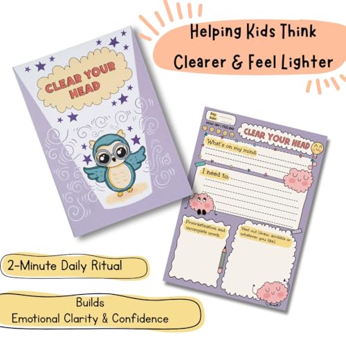 Image of Clear Your Head A5 Guided Reflection Pad for Kids, 40 Pages